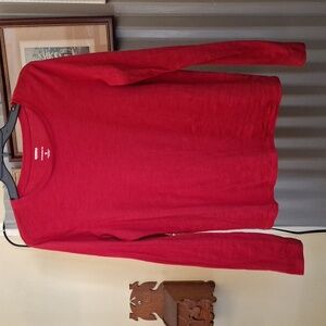Women's Long Sleeve Size Small All Cotton Red Sonoma (Kohls) tshirt